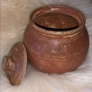 SALE!! Pottery Jam pot with lid.   2